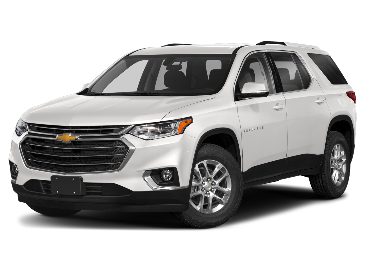 2019 Chevrolet Traverse LT Cloth w/1LT in Summit White — front three-quarter view