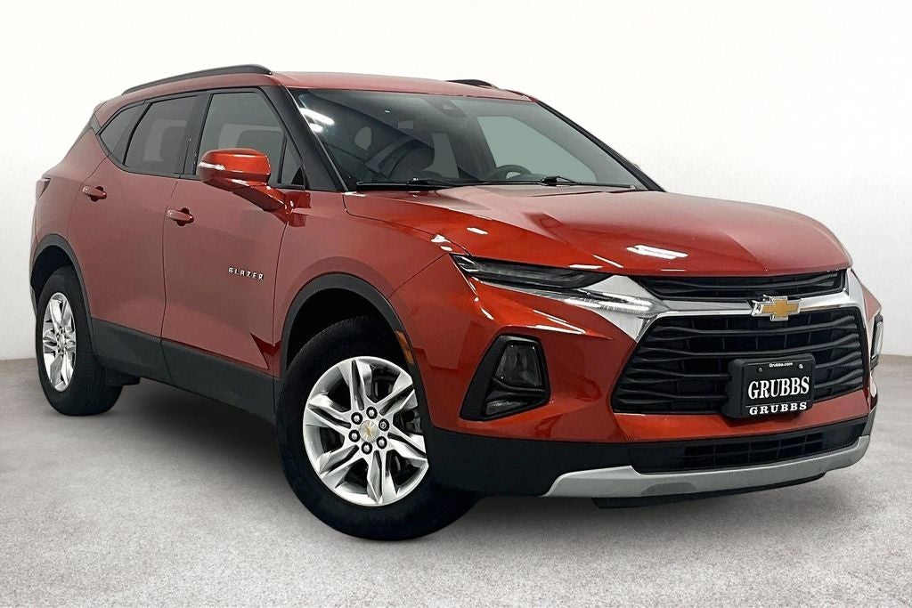 2022 Chevrolet Blazer LT in Cayenne Orange Metallic — front three-quarter view