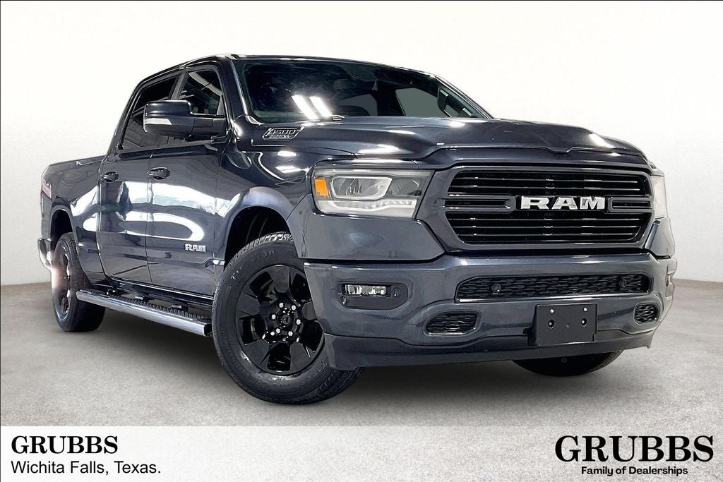 2019 RAM 1500 Big Horn/Lone Star in Maximum Steel Metallic Clearcoat — front three-quarter view