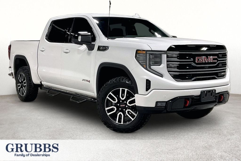 2026 GMC Sierra 1500 AT4 in Summit White — front three-quarter view