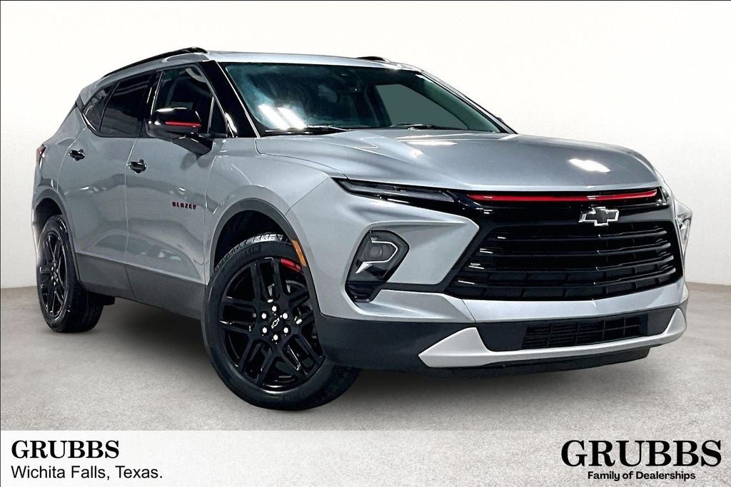 2024 Chevrolet Blazer LT in Sterling Gray Metallic — front three-quarter view