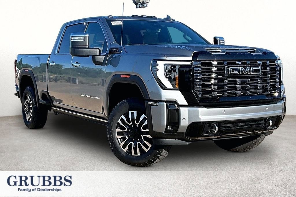 2026 GMC Sierra 2500 HD Denali Ultimate in Sterling Metallic — front three-quarter view