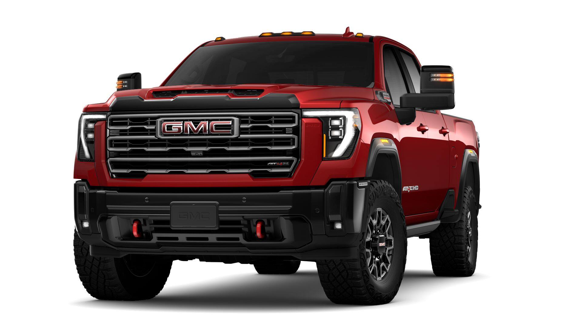 2026 GMC Sierra 2500 HD AT4X in Volcanic Red Tintcoat — front three-quarter view
