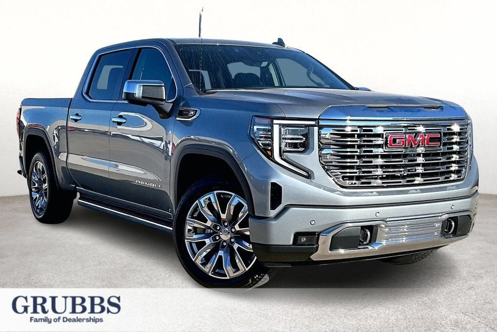 2026 GMC Sierra 1500 Denali in Sterling Metallic — front three-quarter view