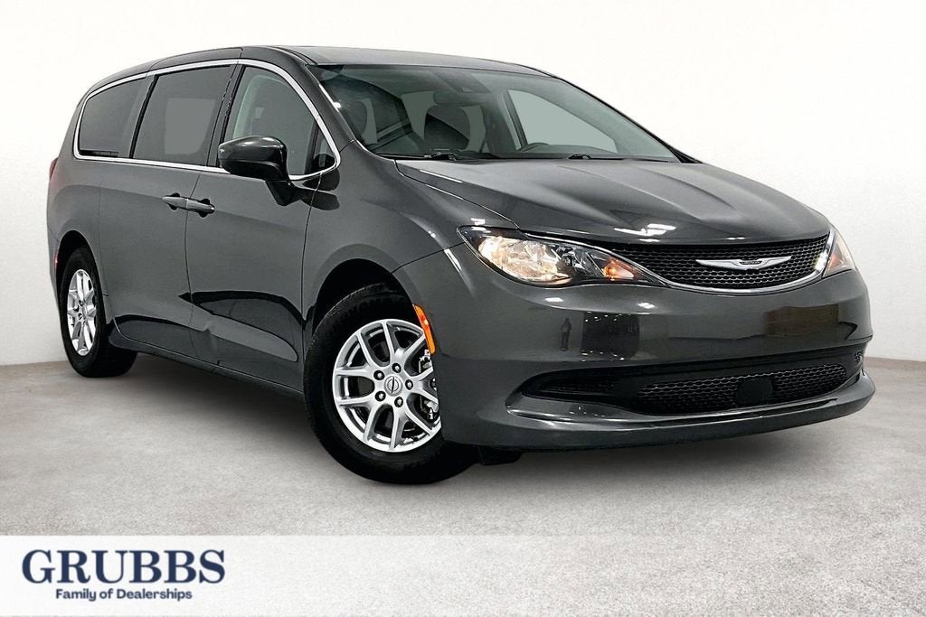 2021 Chrysler Voyager LX in Gray — front three-quarter view