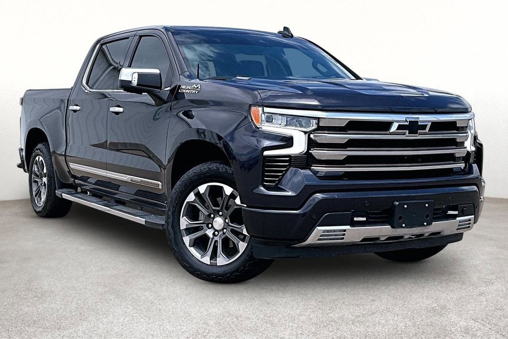 2022 Chevrolet Silverado 1500 High Country in Dark Ash Metallic — front three-quarter view