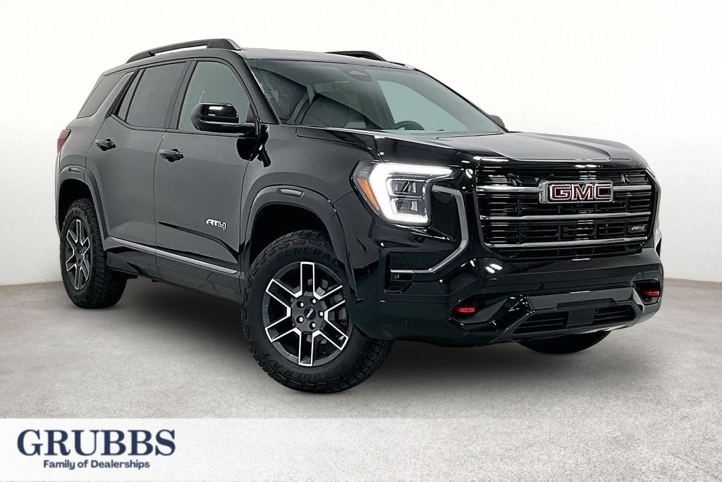 2026 GMC Terrain AT4 in Ebony Twilight Metallic — front three-quarter view